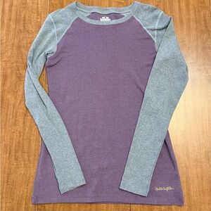 Women’s Noble Outfitters Purple & Gray Raglan Long Sleeve Top